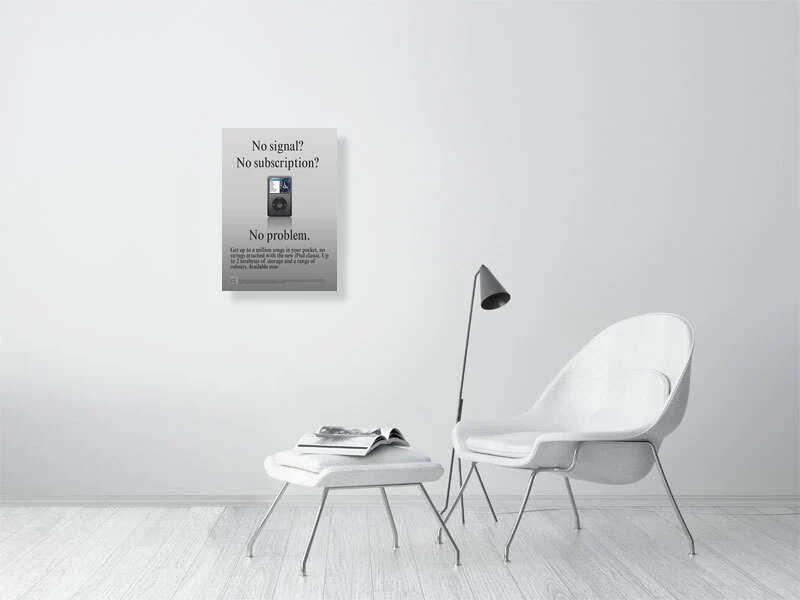 No Signal? (Grey Version) A3 / A2 Wall Poster - Image 3