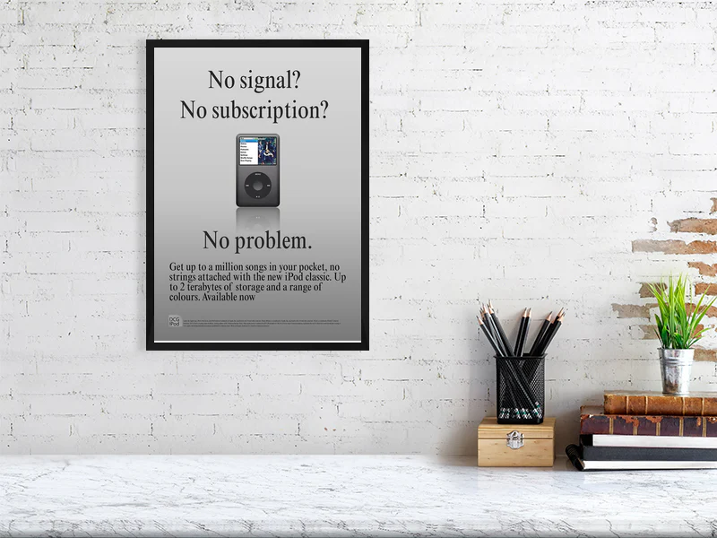 No Signal? (Grey Version) A3 / A2 Wall Poster - Image 4